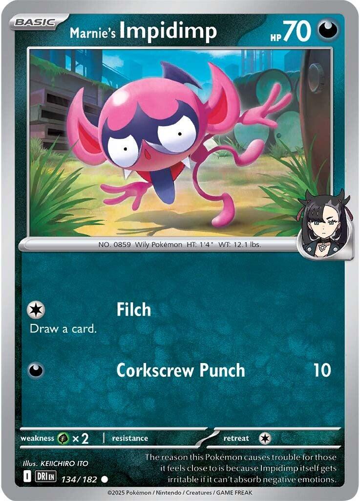 Marnie's Impidimp (134/182) [Scarlet & Violet: Destined Rivals] | Deep Dive Games St. Marys