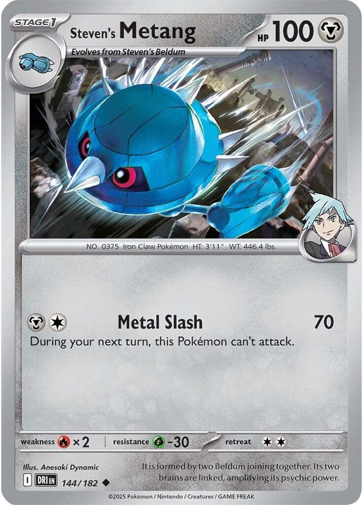 Steven's Metang (144/182) [Scarlet & Violet: Destined Rivals] | Deep Dive Games St. Marys
