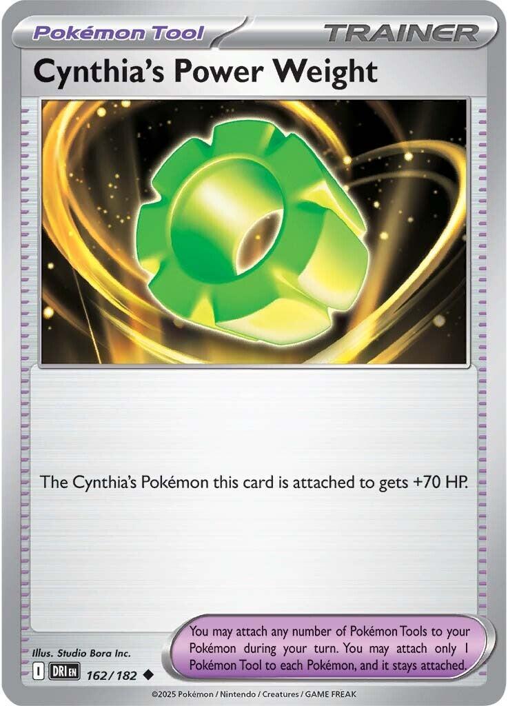 Cynthia's Power Weight (162/182) [Scarlet & Violet: Destined Rivals] | Deep Dive Games St. Marys
