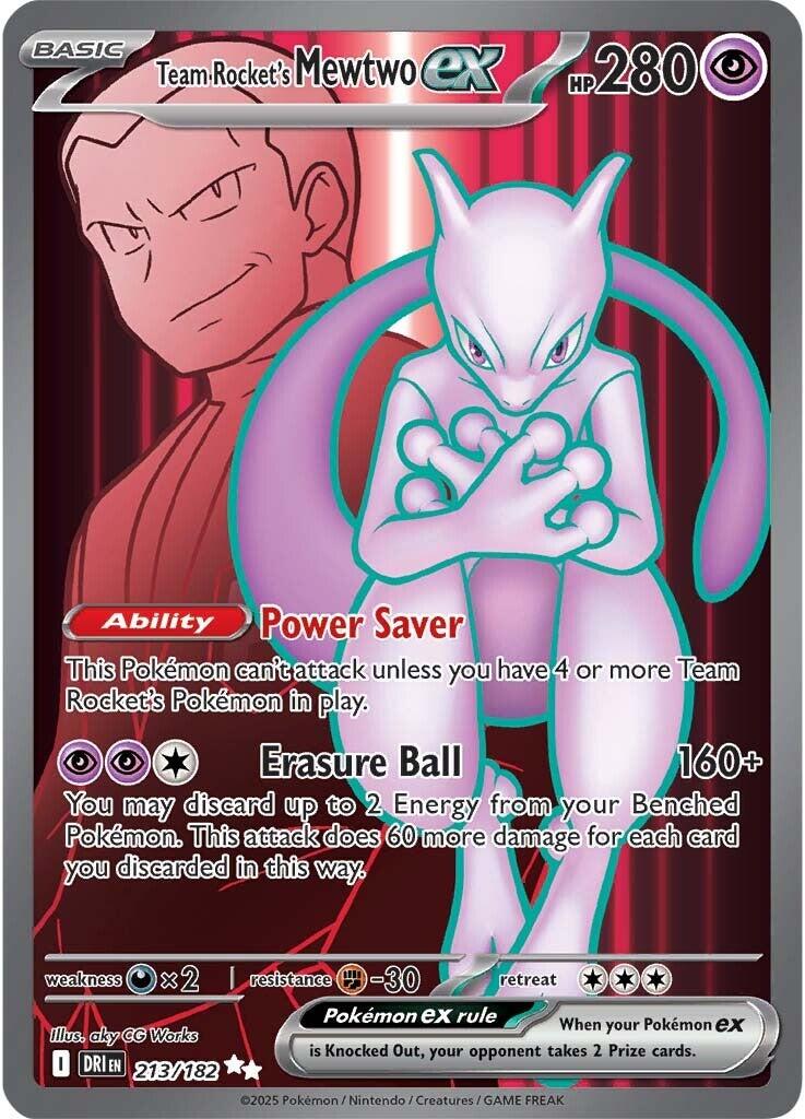 Team Rocket's Mewtwo ex (213/182) [Scarlet & Violet: Destined Rivals] | Deep Dive Games St. Marys
