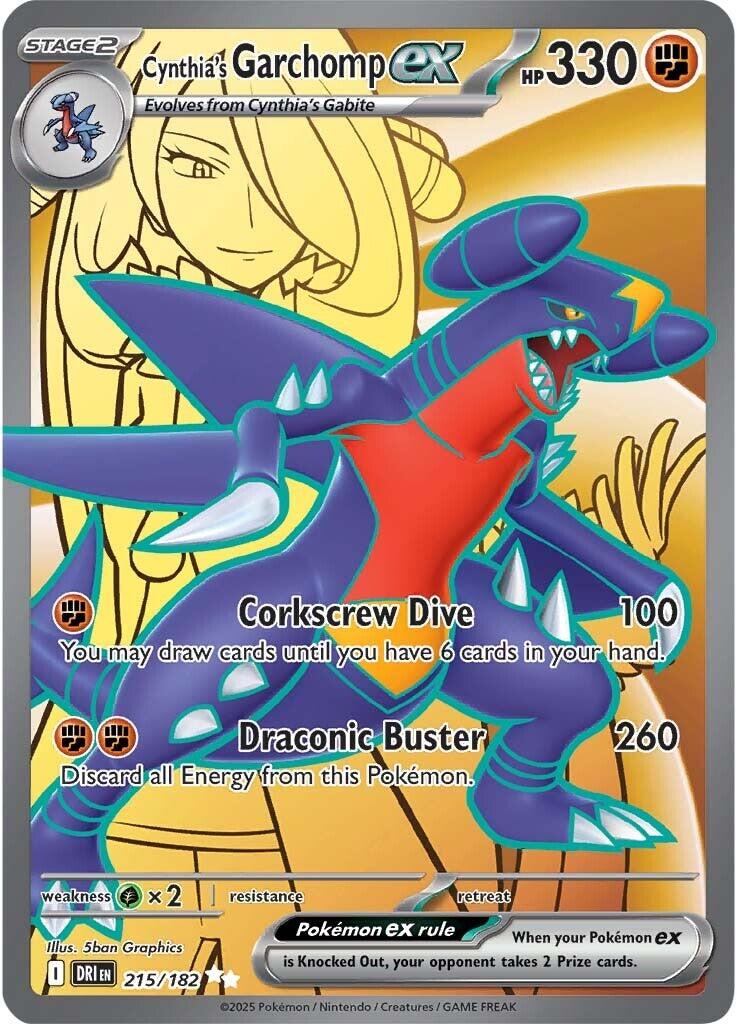 Cynthia's Garchomp ex (215/182) [Scarlet & Violet: Destined Rivals] | Deep Dive Games St. Marys
