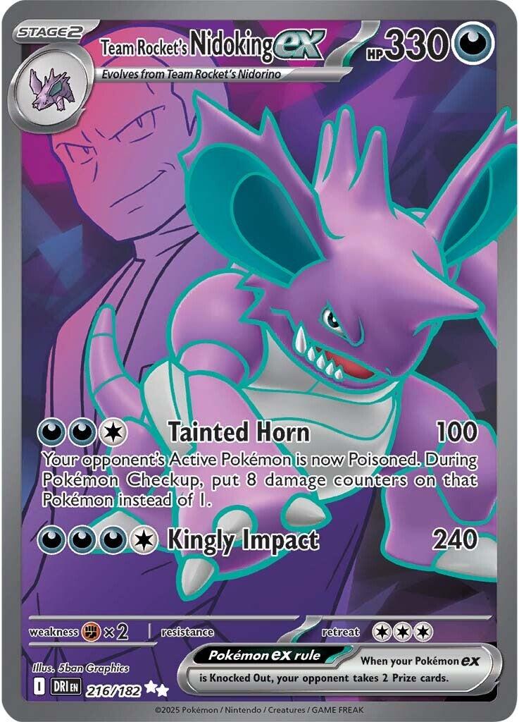 Team Rocket's Nidoking ex (216/182) [Scarlet & Violet: Destined Rivals] | Deep Dive Games St. Marys