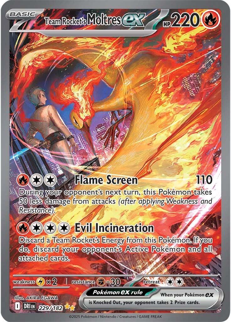 Team Rocket's Moltres ex (229/182) [Scarlet & Violet: Destined Rivals] | Deep Dive Games St. Marys