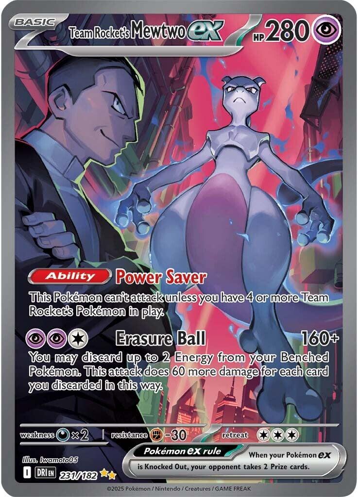 Team Rocket's Mewtwo ex (231/182) [Scarlet & Violet: Destined Rivals] | Deep Dive Games St. Marys