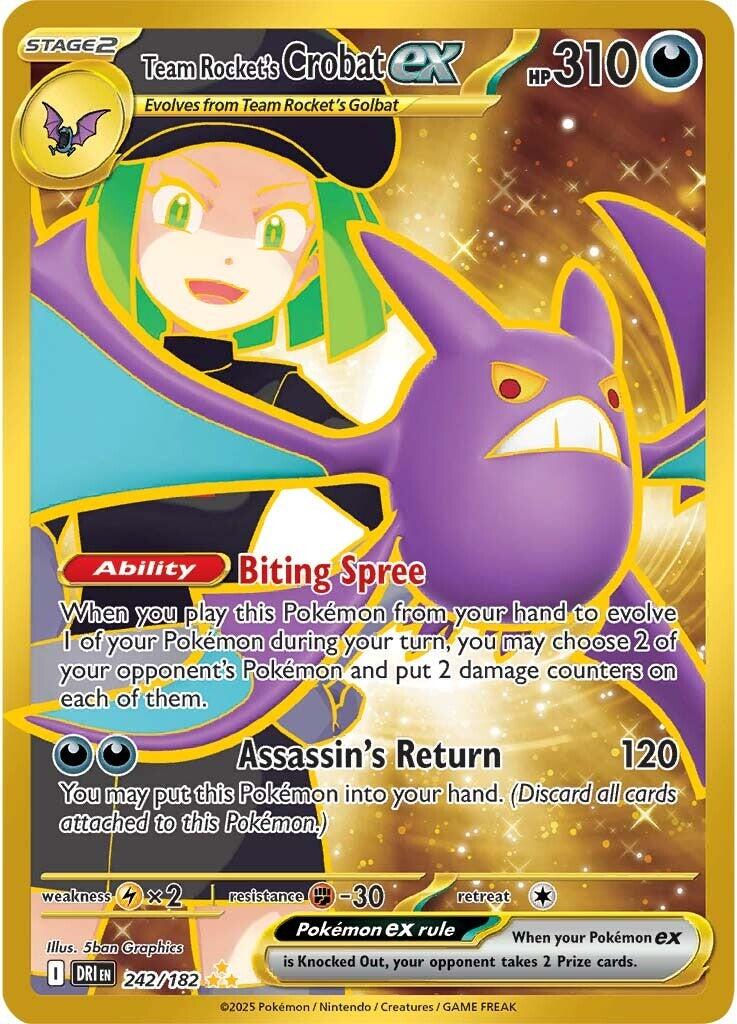 Team Rocket's Crobat ex (242/182) [Scarlet & Violet: Destined Rivals] | Deep Dive Games St. Marys