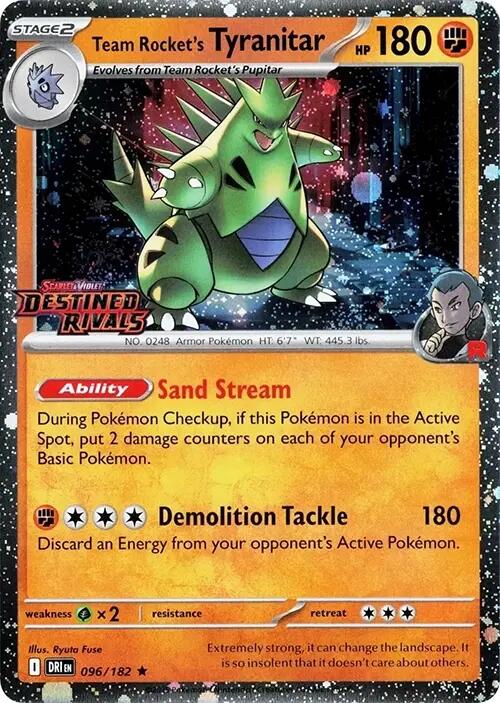 Team Rocket's Tyranitar (096/182) (Destined Rivals Stamp) [Scarlet & Violet: Destined Rivals] | Deep Dive Games St. Marys