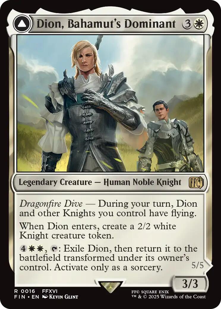 Dion, Bahamut's Dominant // Bahamut, Warden of Light [FINAL FANTASY] | Deep Dive Games St. Marys