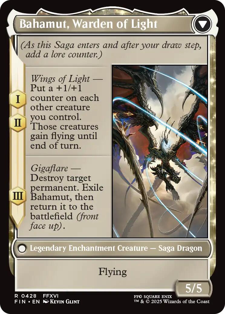 Dion, Bahamut's Dominant // Bahamut, Warden of Light (Extended Art) [FINAL FANTASY] | Deep Dive Games St. Marys