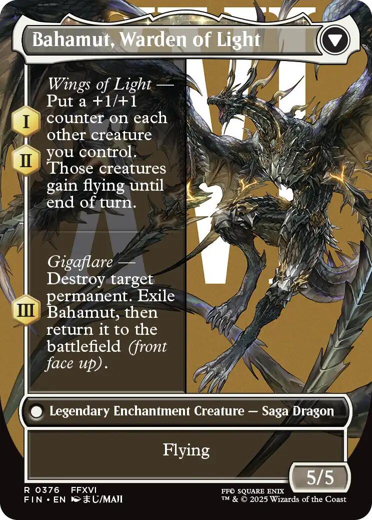 Dion, Bahamut's Dominant // Bahamut, Warden of Light (Borderless) [FINAL FANTASY] | Deep Dive Games St. Marys