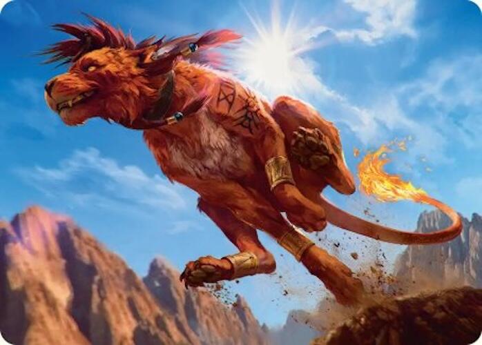 Red XIII, Proud Warrior Art Card [FINAL FANTASY Art Series] | Deep Dive Games St. Marys