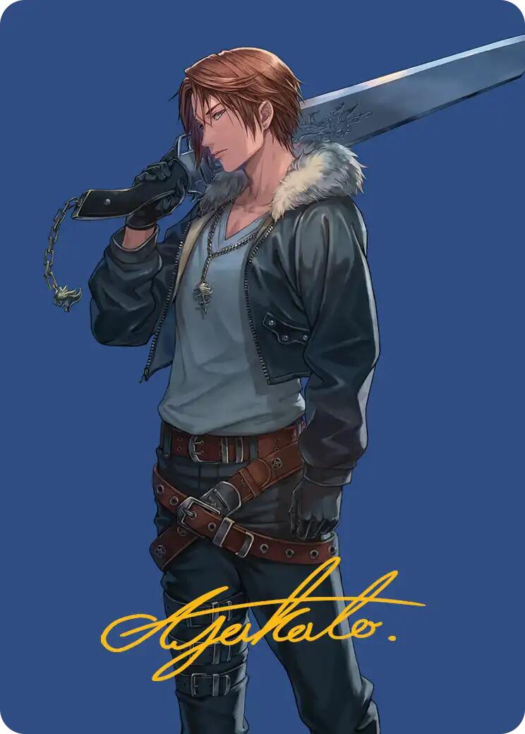 Squall, SeeD Mercenary Art Card (Gold-Stamped Signature) [FINAL FANTASY Art Series] | Deep Dive Games St. Marys