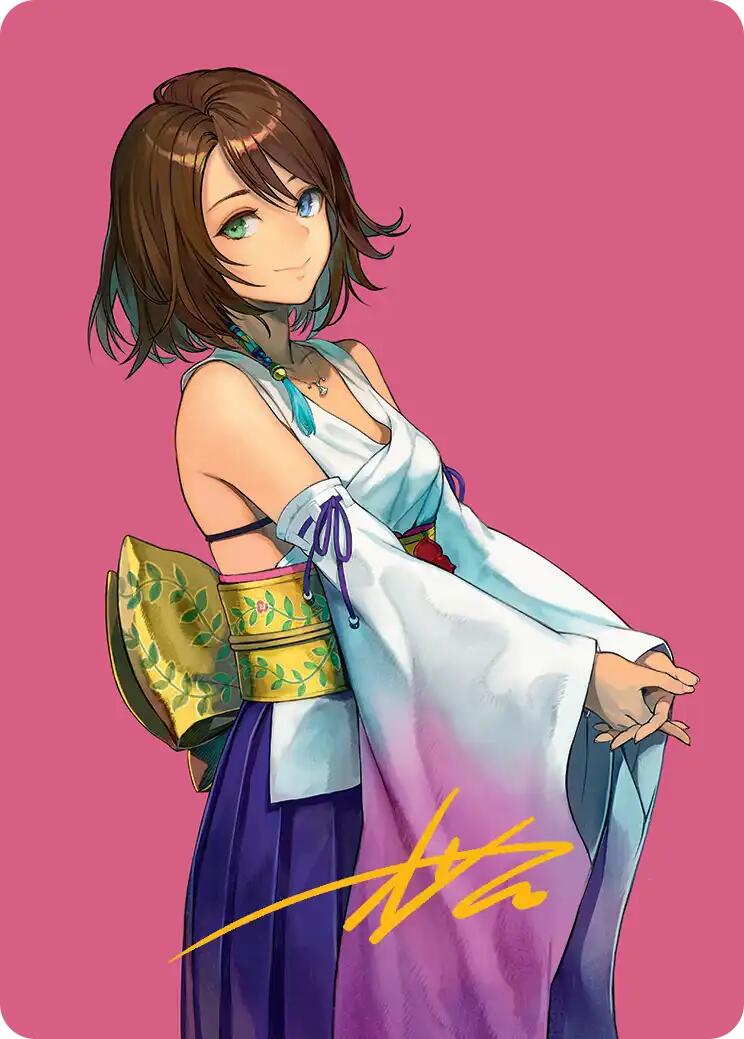 Yuna, Hope of Spira Art Card (Gold-Stamped Signature) [FINAL FANTASY Art Series] | Deep Dive Games St. Marys