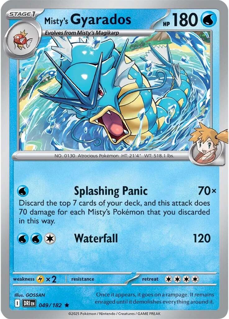 Misty's Gyarados (049/182) (Deck Exclusive) [Scarlet & Violet: Destined Rivals] | Deep Dive Games St. Marys