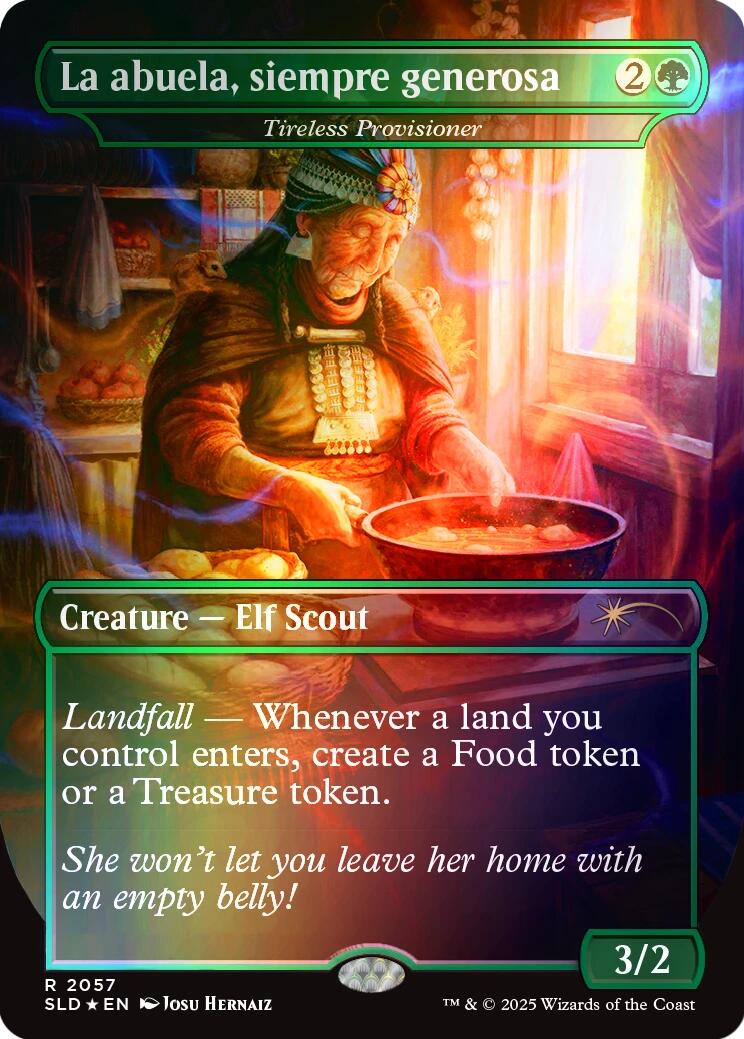 La abuela, siempre generosa - Tireless Provisioner (Rainbow Foil) [Secret Lair Drop Series] | Deep Dive Games St. Marys