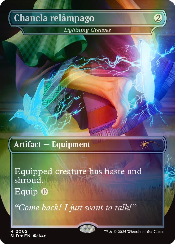 Chancla relampago - Lightning Greaves (Rainbow Foil) [Secret Lair Drop Series] | Deep Dive Games St. Marys