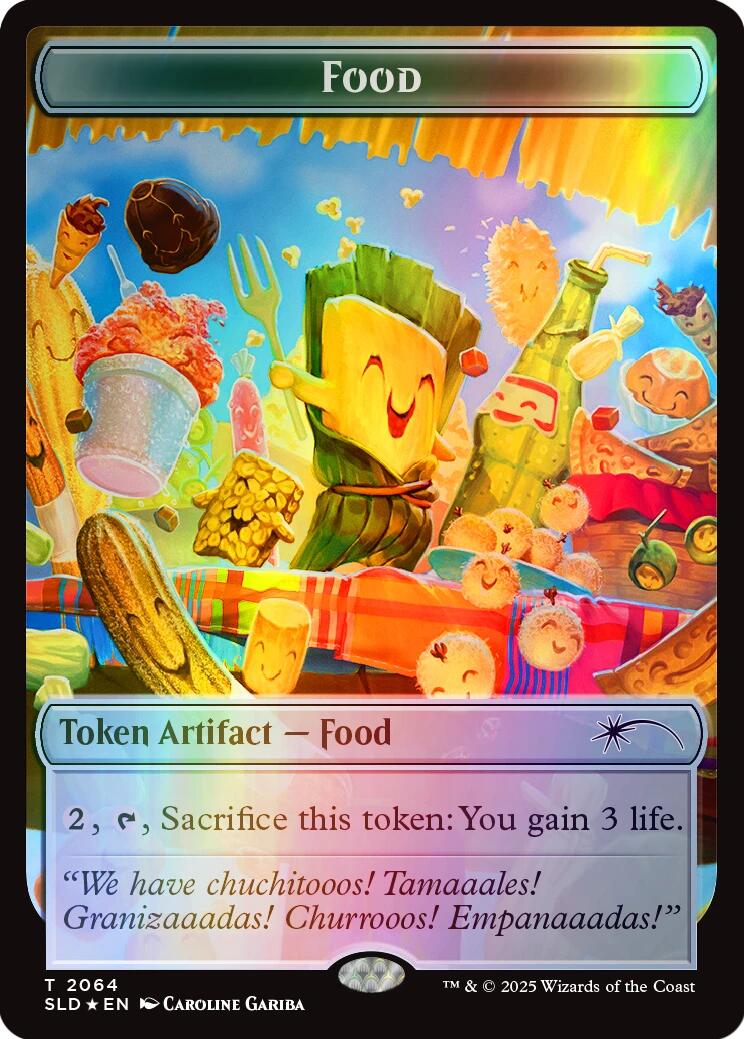 Food Token (2064) (Rainbow Foil) [Secret Lair Drop Series] | Deep Dive Games St. Marys