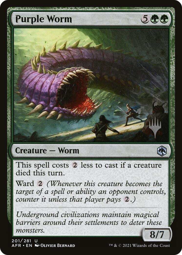 Purple Worm [Tarkir: Dragonstorm Promos] | Deep Dive Games St. Marys