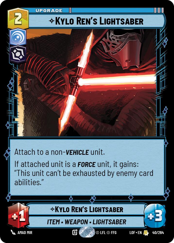 Kylo Ren's Lightsaber (40/264) (40/264) [Legends of the Force] | Deep Dive Games St. Marys