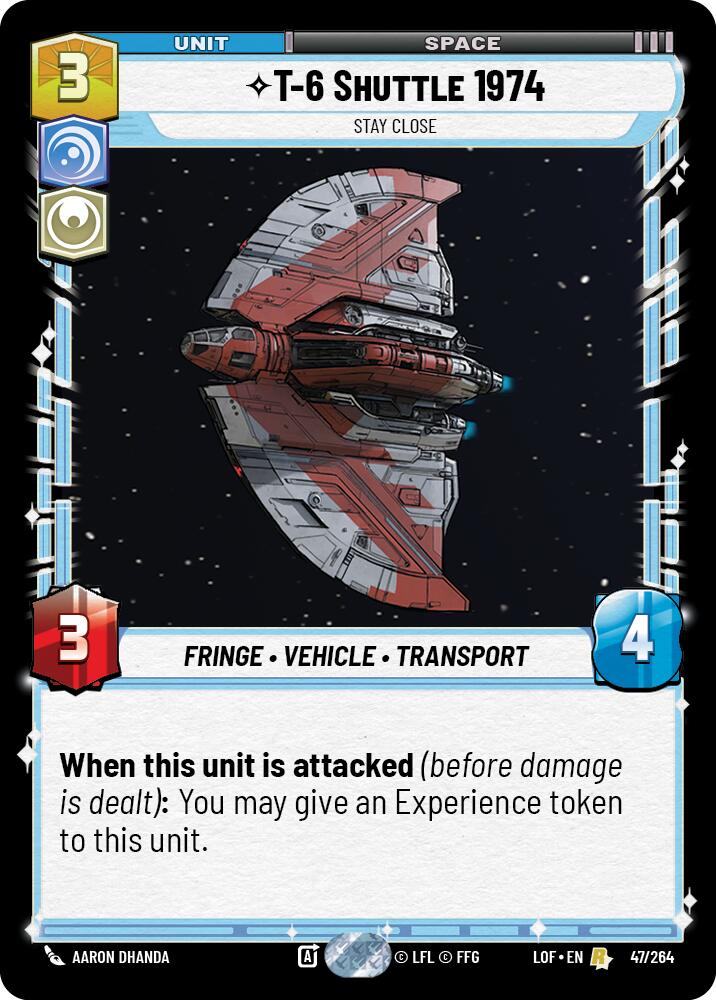 T-6 Shuttle 1974 - Stay Close (47/264) (47/264) [Legends of the Force] | Deep Dive Games St. Marys