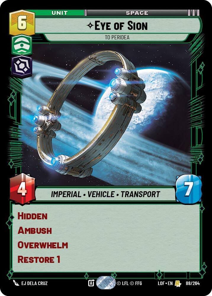 Eye of Sion - To Peridea (88/264) (88/264) [Legends of the Force] | Deep Dive Games St. Marys