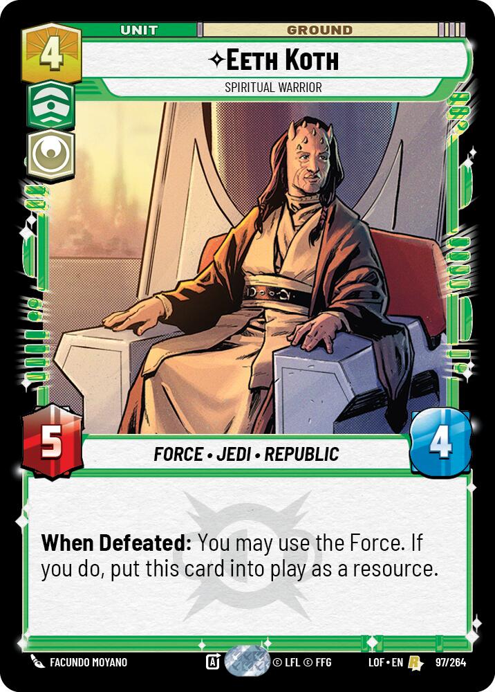 Eeth Koth - Spiritual Warrior (97/264) (97/264) [Legends of the Force] | Deep Dive Games St. Marys