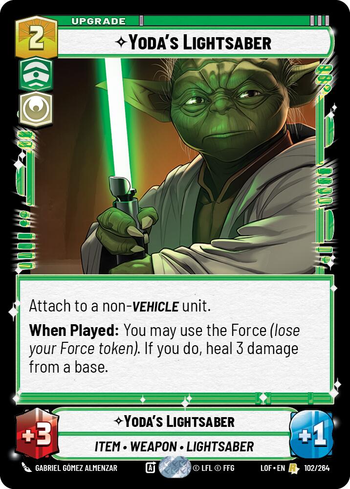 Yoda's Lightsaber (102/264) (102/264) [Legends of the Force] | Deep Dive Games St. Marys
