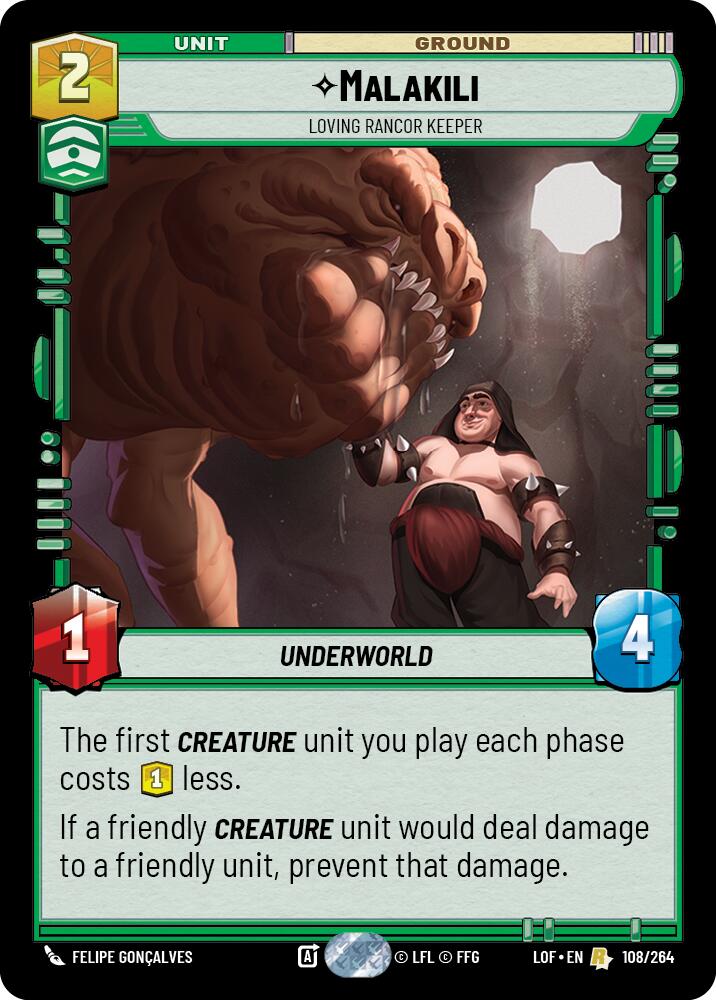 Malakili - Loving Rancor Keeper (108/264) (108/264) [Legends of the Force] | Deep Dive Games St. Marys