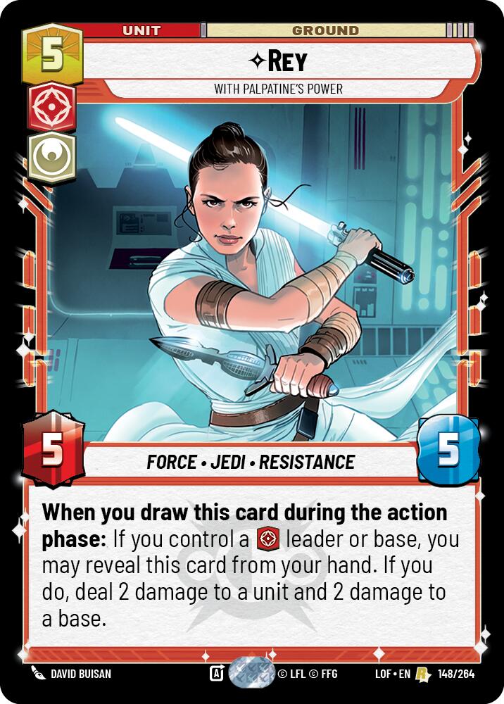 Rey - With Palpatine's Power (148/264) (148/264) [Legends of the Force] | Deep Dive Games St. Marys