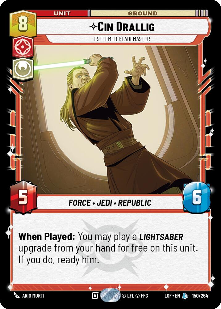 Cin Drallig - Esteemed Blademaster (150/264) (150/264) [Legends of the Force] | Deep Dive Games St. Marys