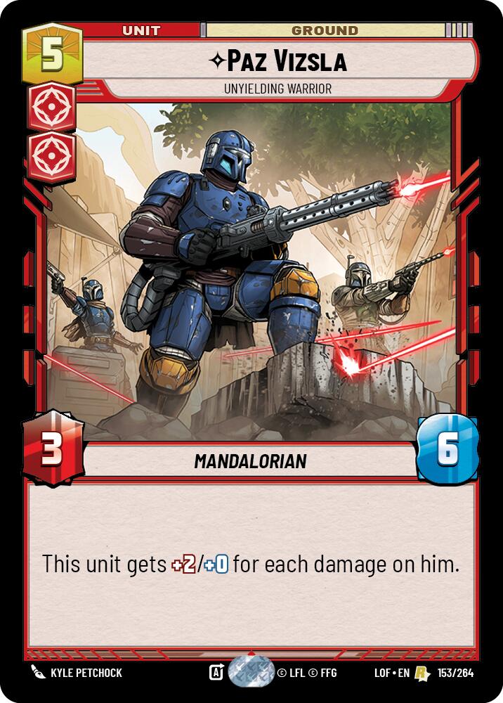 Paz Vizsla - Unyielding Warrior (153/264) (153/264) [Legends of the Force] | Deep Dive Games St. Marys