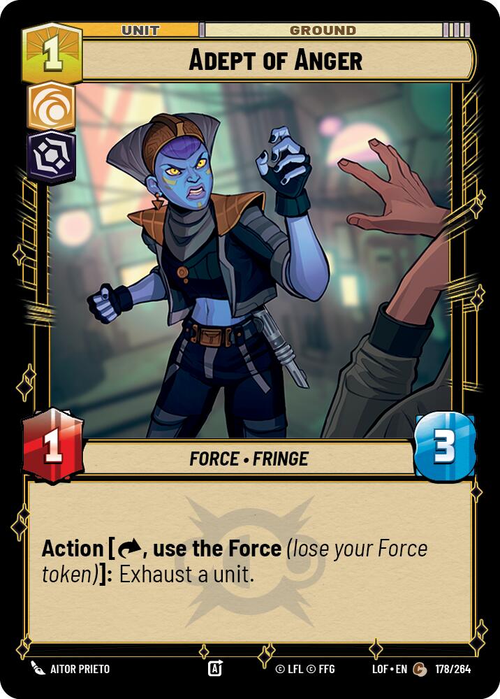 Adept of Anger (178/264) (178/264) [Legends of the Force] | Deep Dive Games St. Marys