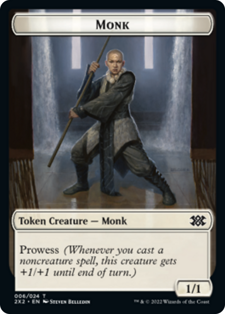 Spider // Monk Double-Sided Token [Double Masters 2022 Tokens] | Deep Dive Games St. Marys