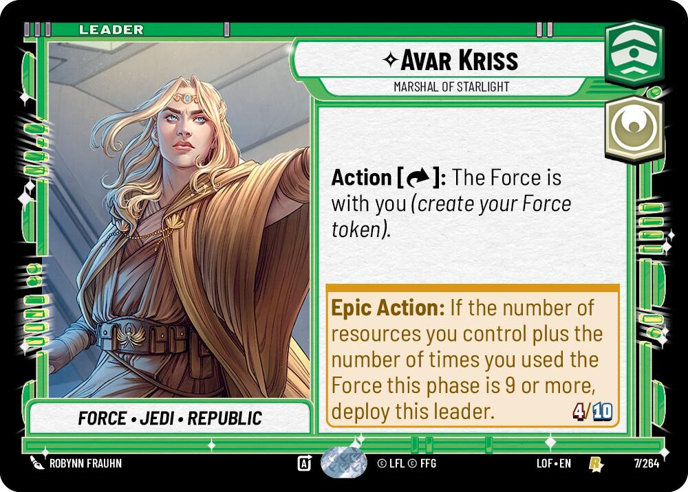 Avar Kriss - Marshal of Starlight (007/264) (007/264) [Legends of the Force] | Deep Dive Games St. Marys