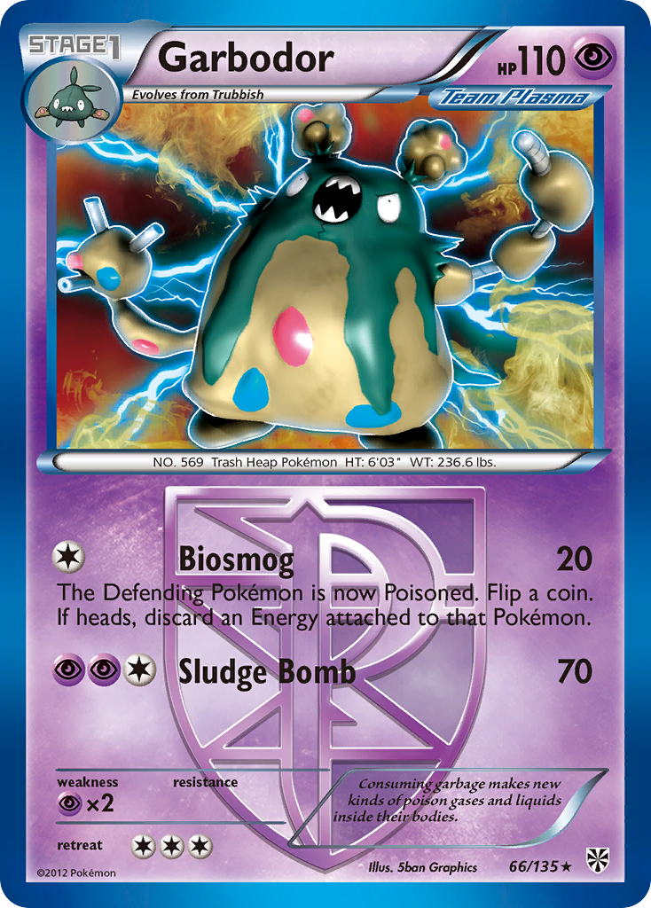 Garbodor (66/135) [Black & White: Plasma Storm] | Deep Dive Games St. Marys