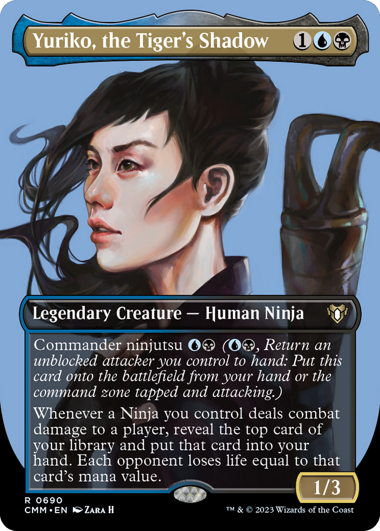 Yuriko, the Tiger's Shadow (Borderless Profile) [Commander Masters] | Deep Dive Games St. Marys