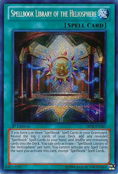 Spellbook Library of the Heliosphere [ABYR-EN087] Secret Rare | Deep Dive Games St. Marys