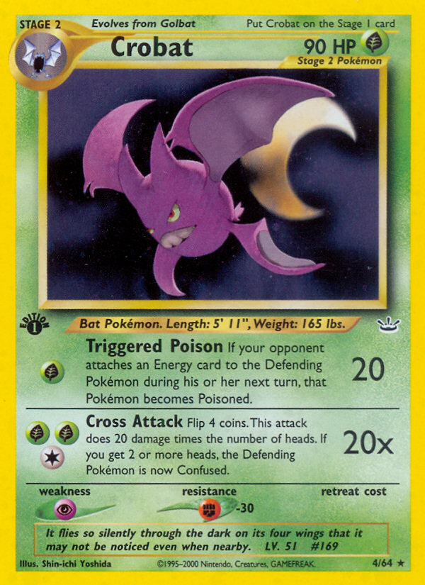 Crobat (4/64) [Neo Revelation 1st Edition] | Deep Dive Games St. Marys