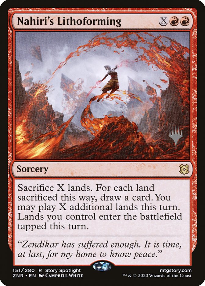 Nahiri's Lithoforming (Promo Pack) [Zendikar Rising Promos] | Deep Dive Games St. Marys