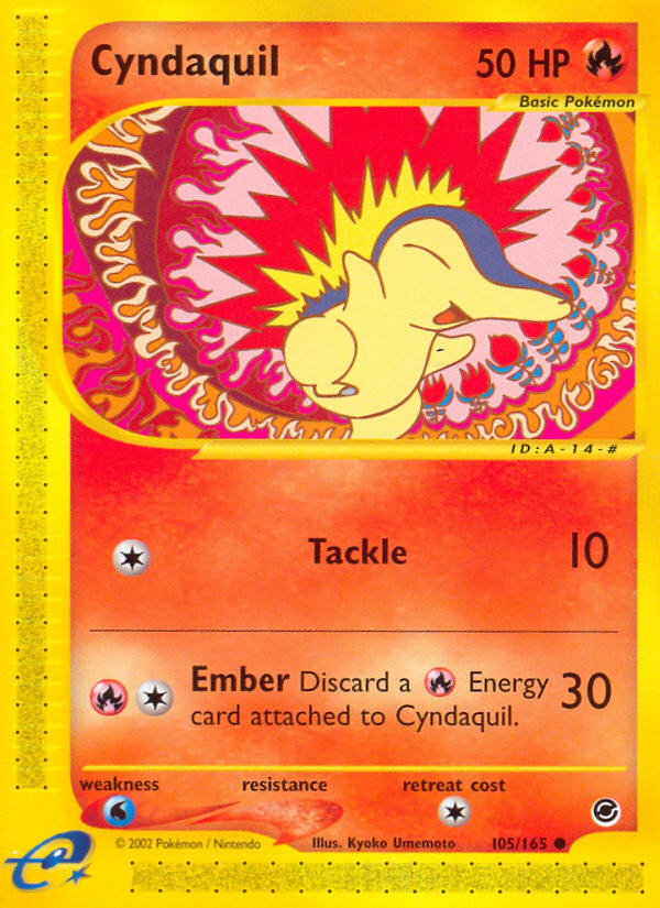 Cyndaquil (105/165) [Expedition: Base Set] | Deep Dive Games St. Marys