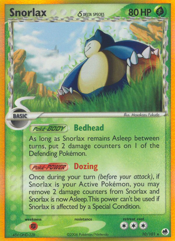 Snorlax (10/101) (Delta Species) [EX: Dragon Frontiers] | Deep Dive Games St. Marys