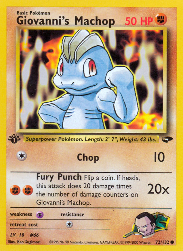 Giovanni's Machop (72/132) [Gym Challenge 1st Edition] | Deep Dive Games St. Marys