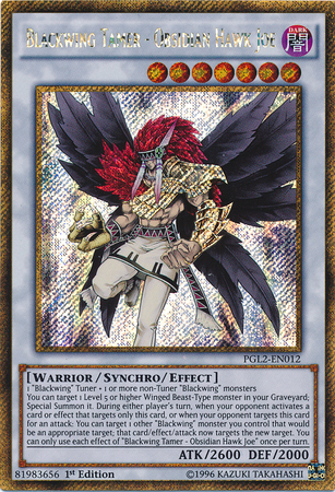 Blackwing Tamer - Obsidian Hawk Joe [PGL2-EN012] Gold Secret Rare | Deep Dive Games St. Marys