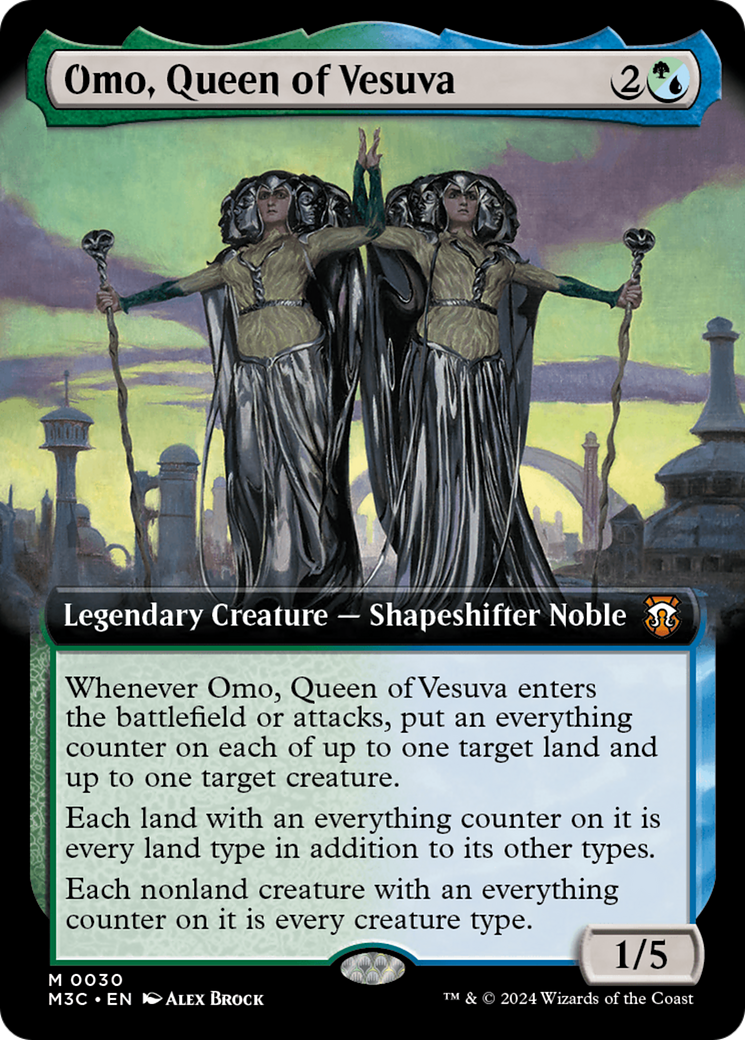 Omo, Queen of Vesuva (Extended Art) [Modern Horizons 3 Commander] | Deep Dive Games St. Marys