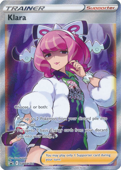 Klara (SWSH302) (Full Art) [Sword & Shield: Black Star Promos] | Deep Dive Games St. Marys