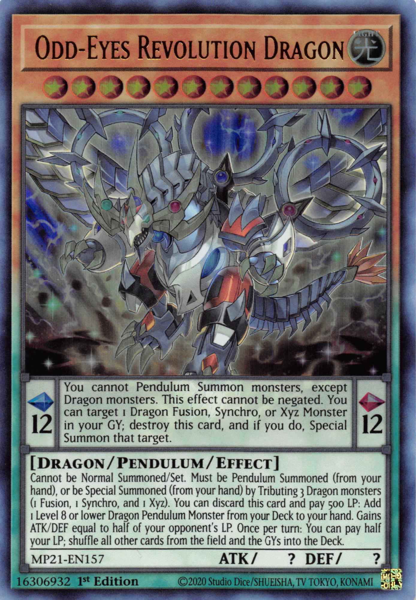 Odd-Eyes Revolution Dragon [MP21-EN157] Ultra Rare | Deep Dive Games St. Marys