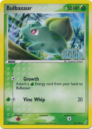 Bulbasaur (46/100) (Stamped) [EX: Crystal Guardians] | Deep Dive Games St. Marys