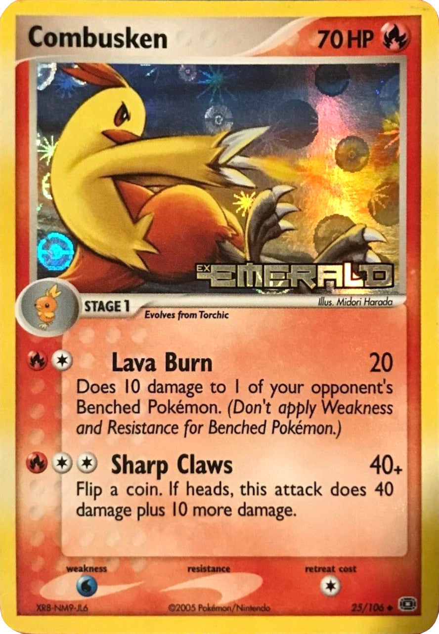 Combusken (25/106) (Stamped) [EX: Emerald] | Deep Dive Games St. Marys