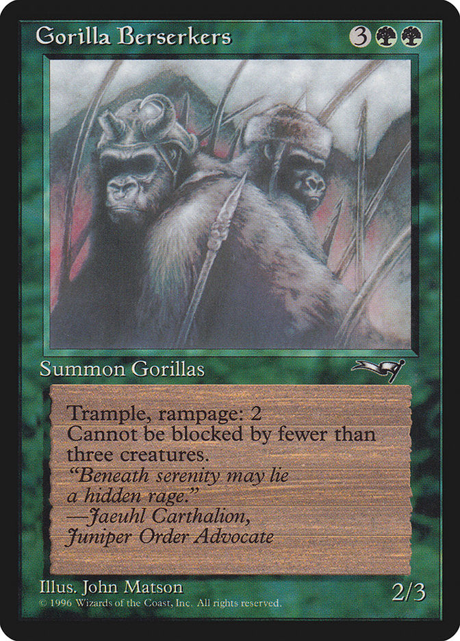 Gorilla Berserkers (Mouths Closed) [Alliances] | Deep Dive Games St. Marys