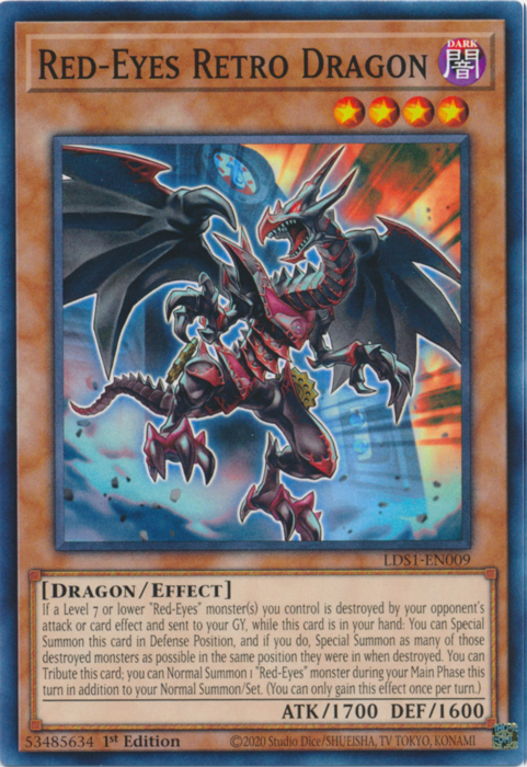 Red-Eyes Retro Dragon [LDS1-EN009] Common | Deep Dive Games St. Marys