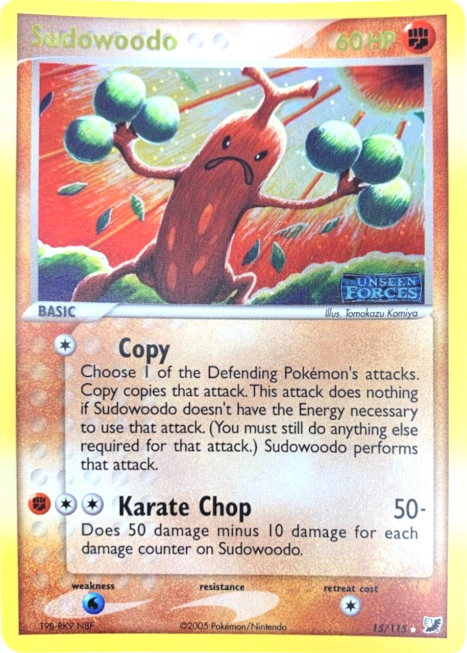 Sudowoodo (15/115) (Stamped) [EX: Unseen Forces] | Deep Dive Games St. Marys